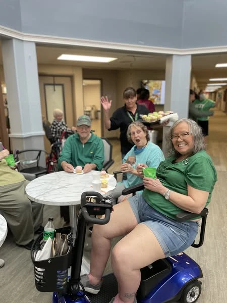 Washington Commons residents celebrating St. Patrick's Day