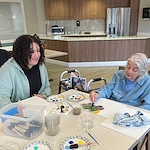 Dublin Glenn Memory Care in Ohio resident activity - painting