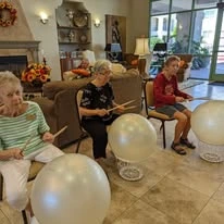 The Peaks At Santa Rita Active Retirement Living Hawthorn Senior Independent Living in Green Valley, Arizona residents playing drums