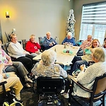 Melrose Meadows residents socializing