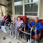 Beachwood Commons by New Perspective in Beachwood, OH, smiling residents enjoying the outdoors
