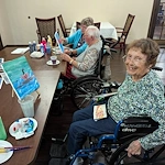 Park Vista Retirement Living North Hill East Moline, IL, resident activity - painting