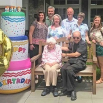Cottonwood Estates Gracious Retirement Living Hawthorn Senior Independent Living in Alpharetta, Georgia resident at her birthday party