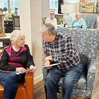Charter Senior Living of Cookeville residents spending time together