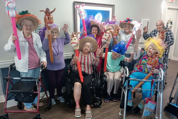 Charter Senior Living of Cleveland residents having fun