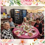 Scholl Canyon Estates Gracious Retirement Living Hawthorn Senior Independent Living in Glendale, California residents eating a meal
