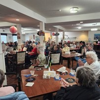 Mercy Village residents enjoying entertainment