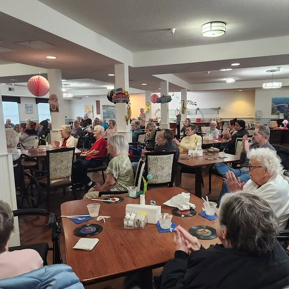 Mercy Village residents enjoying entertainment