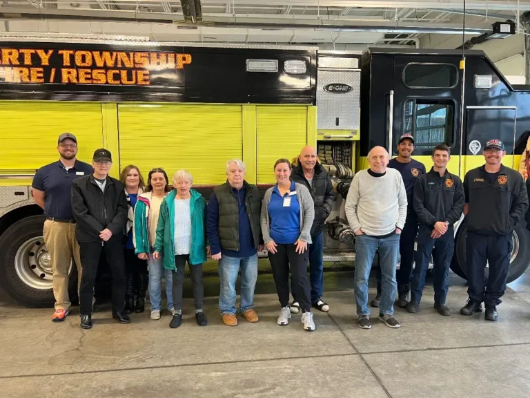 Liberty Place Residents Thank Local Firefighters ... with Pies!