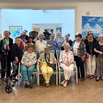 The Blake at Biloxi residents celebrating the Kentucky Derby