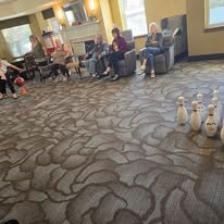 Avamere at Oak Park Assisted Senior Living in Roseburg, Oregon residents bowling