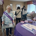 American House Sterling Heights, senior living community offering independent living and respite care in Sterling Heights, MI, resident's birthday party
