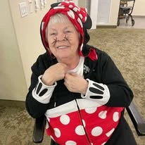 Azalea Estates Gracious Retirement Living Hawthorn Senior Independent Living in Chapel Hill, North Carolina resident dressed up for Halloween