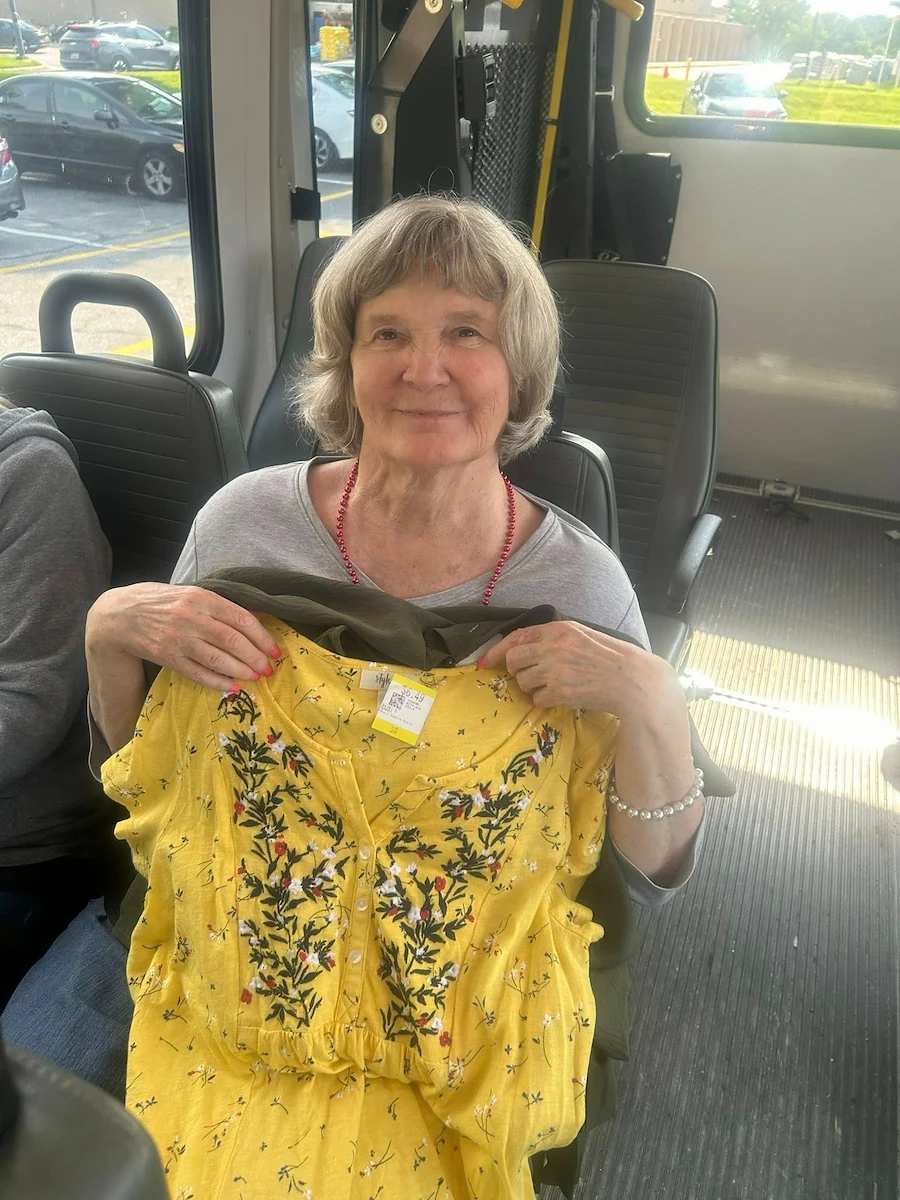 Charter Senior Living of Columbia resident on an outing