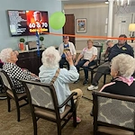 Charter Senior Living of Franklin in Franklin, Tennessee, residents staying active with an activity
