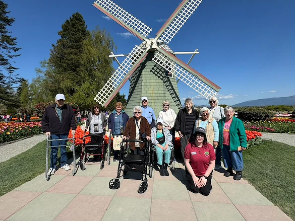 Chateau Pacific Lynnwood, WA, off-site trip to a tulip garden