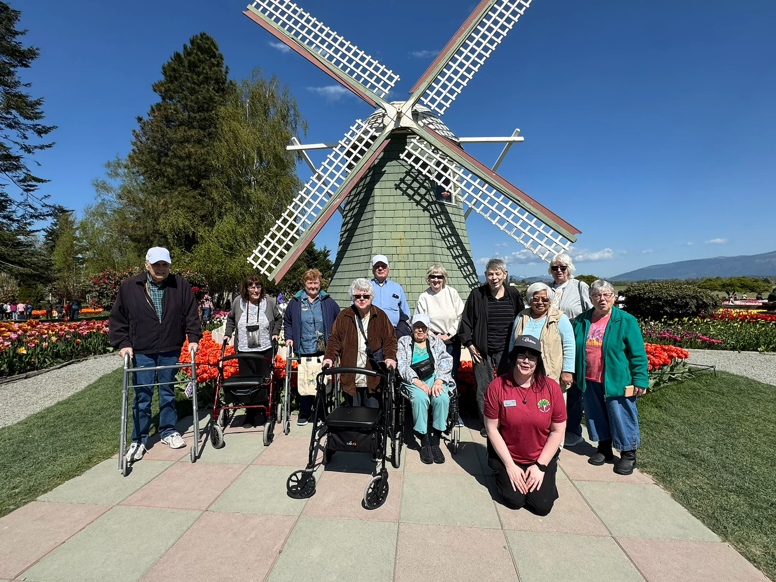 Chateau Pacific Lynnwood, WA, off-site trip to a tulip garden