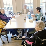 Charter Senior Living of Gallatin, Tennessee, residents socializing and enjoying each other's company