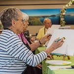 Fieldstone Memory Care of Puyallup fun painting activity