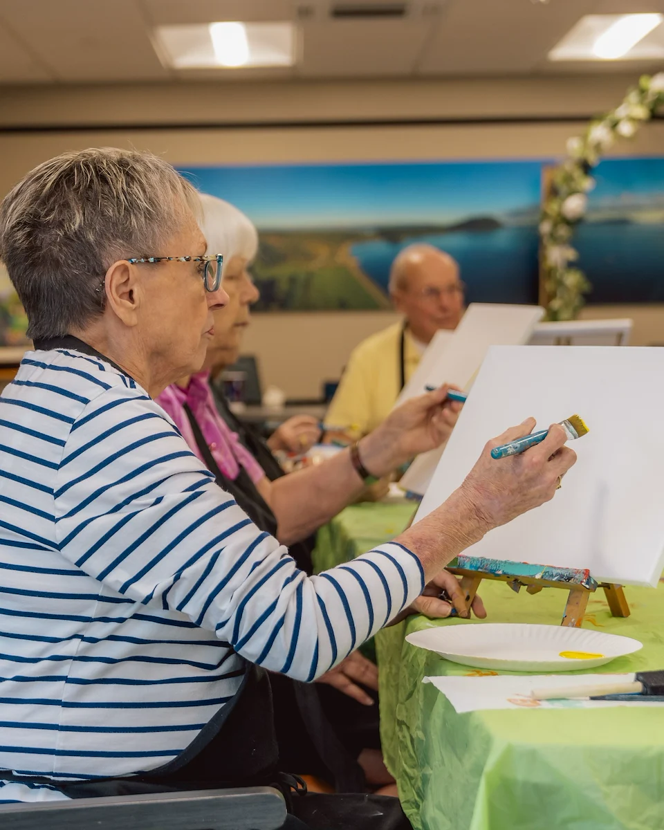 Fieldstone Memory Care of Puyallup fun painting activity