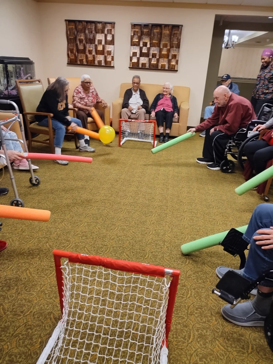 Pomeroy Living Sterling Senior Living residents staying active with a fun activity