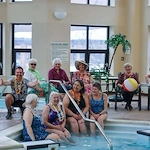 Porter Hills Village residents enjoying the pool