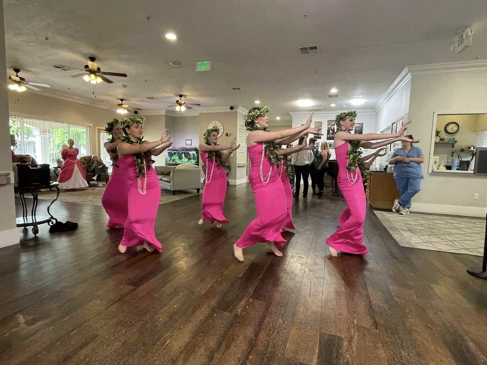 Ridgeview Gardens Assisted Living Hula dancers