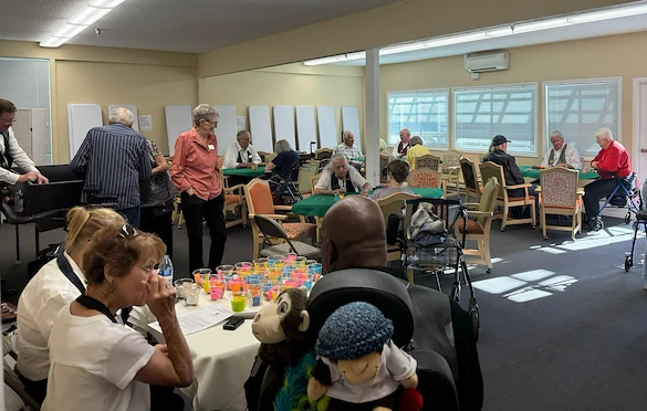 Heatherwood Senior Living residents enjoy a fun casino themed game night