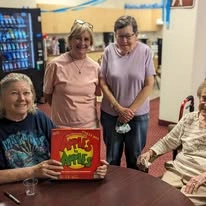 Scholl Canyon Estates Gracious Retirement Living Hawthorn Senior Independent Living in Glendale, California residents playing Apples to Apples