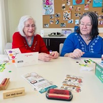 Residents of the Waters of Highland Park boosting their creativity with DIY card making