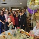 Gilman Grove Assisted Senior Living in Oregon City, Oregon resident at a birthday party