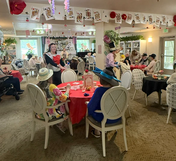 Chateau Valley Center in Renton, WA, special Alice in Wonderland themed tea party