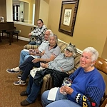 Aberdeen Crossings by New Perspective, senior living community offering assisted living in Highland Heights, OH, residents visiting