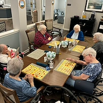 Bennett Place in New Albany, IN, residents playing Bingo