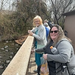 Ridgeview Gardens Assisted Living residents feeding the ducks