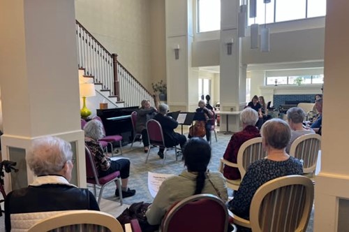The Waters of Highland Park hosting a string quartet recital for their residents