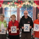 Williams Place Gracious Retirement Living Hawthorn Senior Independent Living in Davidson, North Carolina residents celebrating the New Year