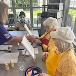 Charter Senior Living of Cleveland resident activity - painting