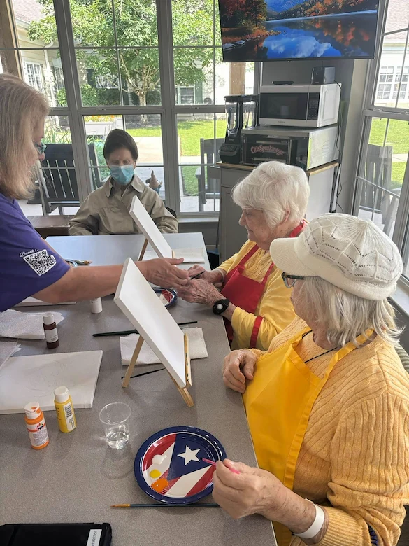 Charter Senior Living of Cleveland resident activity - painting