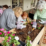 Mallard Cove Senior Living in Cincinnati, OH, resident engagement - gardening