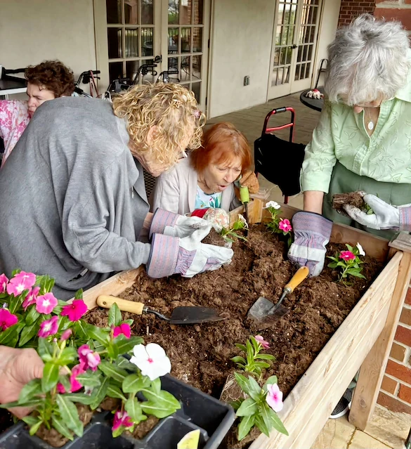 Mallard Cove Senior Living in Cincinnati, OH, resident engagement - gardening