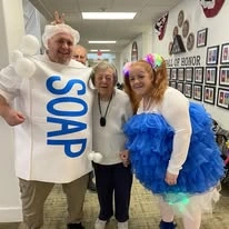 The Highlands Gracious Retirement Living Hawthorn Senior Independent Living in Westborough, Massachusetts residents dressed up for Halloween