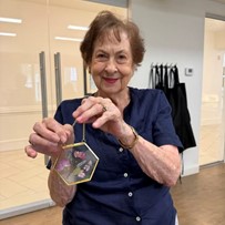 The Blake at Biloxi residents created pressed flower art