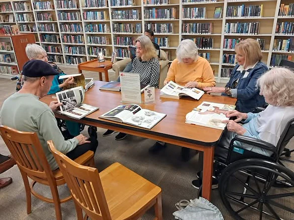 The Blake at Carnes Crossroads residents visiting the Sangaree Library