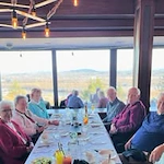 The Stafford Senior Living in Lake Oswego, Oregon residents at dinner