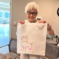 Avamere at Sherwood Assisted Senior Living in Oregon resident showing craft