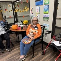 Avamere at Park Place Assisted Senior Living in Tigard, Oregon, resident dressed up for a Halloween party