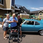 Fieldstone Memory Care of Yakima Father's Day celebration with impressive cars