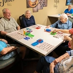 residents at Franklin Park at Sonterra playing bingo