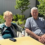 CopperWood at Prairie Trail senior living community offering assisted living and memory care in Ankeny, IA, residents enjoying time outdoors